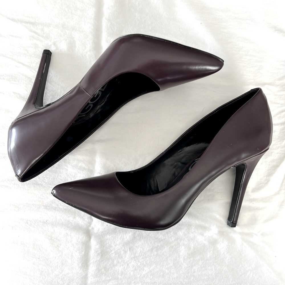 Kelci Dagger Leather Pumps- Plum Color, Size 9.5 FREE SHIPPING